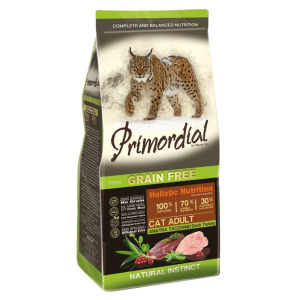 Primordial Cat Корм сухой беззерновой для кошек (утка, индейка), 2кг