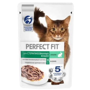 Perfect Fit для стерилизованных котов и кошек (Кролик в соусе)