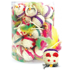 Triol Игрушка для кошек "Шарик-мышь", d45мм, 1шт