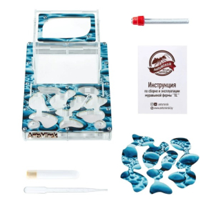 Формикарий XXL сборная муравьиная ферма со встроенной ареной 135х205х21 синий