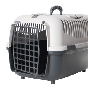 Triol Переноска для животных с пластиковой дверцей "Верона" L, серая, 610x400x380мм, серия TRAVEL