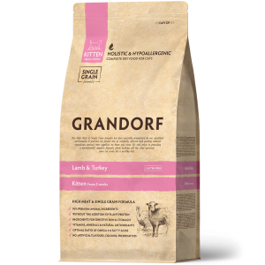 Grandorf Kitten Корм сухой низкозерновой для котят (ягненок, индейка), 2кг