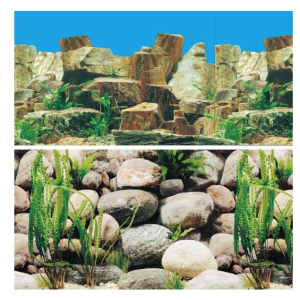 AQUA Фон  "Каменное многоцветье/Русло реки", 0,6*15м