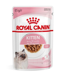 Royal Canin Kitten Gravy Корм консервированный для котят в период второй фазы роста в возрасте до 12 месяцев, кусочки в соусе, 85г