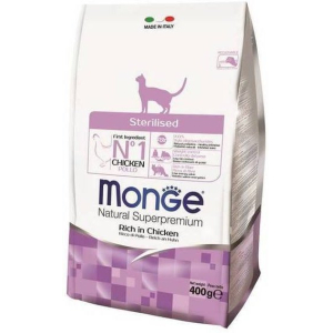 Сухой корм Monge Cat Daily Line Sterilised корм для стерилизованных кошек, из курицы