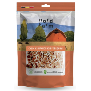 Лакомства для собак Суши из мраморной говядины NORD FARM 90г