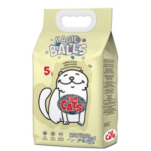 Наполнитель FOR CATS MAGIC BALLS комкующийся натуральный, 5л