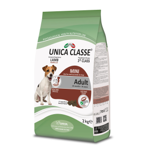 Unica Classe Корм сухой для собак малых пород с чувствительным пищеварением (ягненок), 2кг
