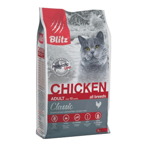BLITZ ADULT CATS CHICKEN сухой корм для взрослых  кошек с Курицей