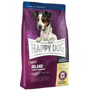 Happy Dog Sensible Ireland Корм сухой беззерновой для собак миниатюрных пород, с чувствительной кожей и шерстью (лосось, кролик), 800гр