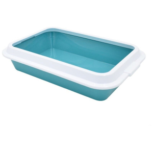 ZooExpress "Lucky" Пластиковой туалет с бортом для кошек, 40,5х27х8 см