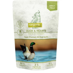 Isegrim Roots Корм консервированный для взрослых собак (утка, куриные сердечки), 410г