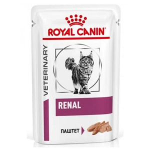 Royal Canin Renal Feline Корм диетический для взрослых кошек для поддержания функции почек, паштет, 0,085кг