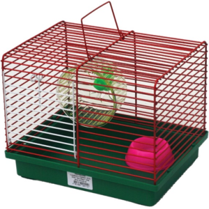 Клетка для джунгариков малая с колесом и миской