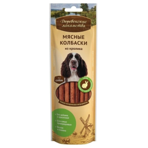 Деревенские лакомства Лакомство для собак (мясные колбаски из кролика), 45г