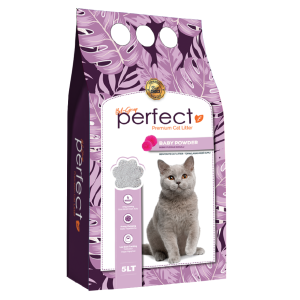 Perfect Cat Litter with Baby Powder Scented наполнитель бентонитовый Детская пудра, 5л