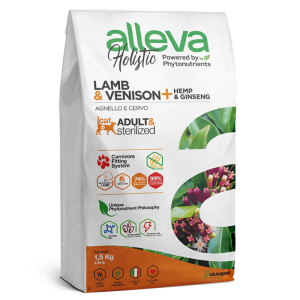 Alleva Holistic Корм сухой беззерновой для кошек (ягненок, оленина), 1,5кг