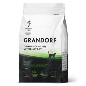 Grandorf VET CAT RENAL сухой корм для кошек диетический, при хронической почечной недостаточности на основе бескостной индейки 400гр