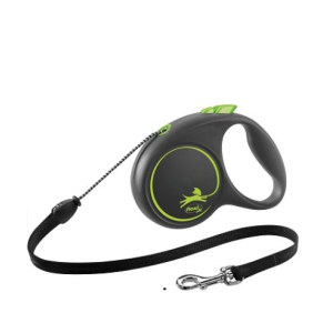 Flexi Поводок-рулетка"Black DESIGN" зеленая(М),трос,5м