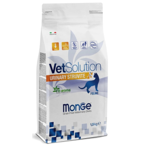 Ветеринарная диета Monge VetSolution Cat Urinary Struvite Уринари Струвит при заболеваниях мочеполовой системы и струвитном течении МКБ, 1,5 кг