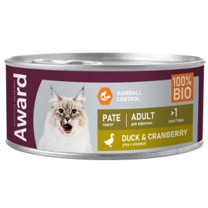 Award Cat Паштет для взрослых кошек (Утка с клюквой)