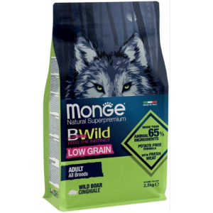 Monge Dog BWild LOW GRAIN сухой корм для собак низкозерновой, из мяса дикого кабана, 2,5кг