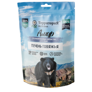 ТерриториЯ Амур Печень говяжья лакомство сублимированное для собак,70г