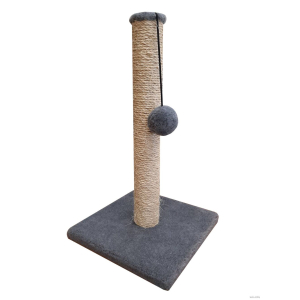 Когтеточка столбик (сизаль) серая 60см