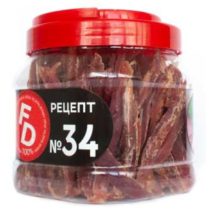 For Dogs лакомство Рецепт 34 Полоски из мяса утки 500гр