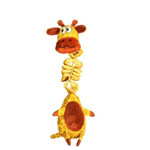 Игрушка Mr.Kranch для собак Жираф с карманами под лакомство,желтая, 36 см