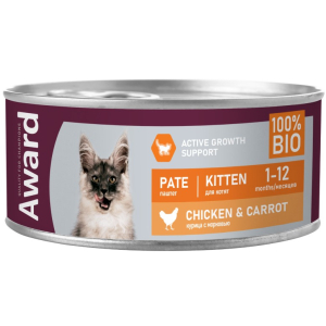 Award Kitten Паштет для котят (Курица с морковью)