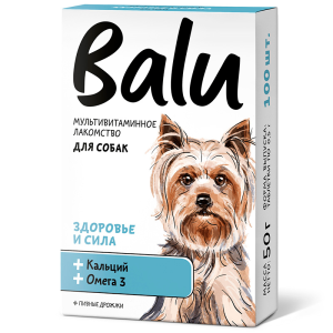 Balu "Здоровье и сила" Лакомство мультивитаминное для собак, 100шт