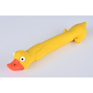 Игрушка-пищалка WOGY для собак Утка латекс, микс, 26.5х5.1см