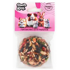 Smile King Лакомство для грызунов - корзинка фруктово-ореховая,40гр