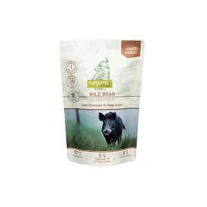 Isegrim Roots Корм консервированный для взрослых собак (дикий кабан, пастернак), 410г