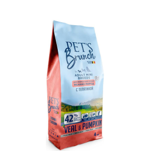 Pet's Brunch Корм сухой для щенков и кормящих собак (телятина), 4кг