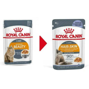 Royal Canin Hair & Skin Care (желе) Корм консервированный для взрослых кошек, 85г