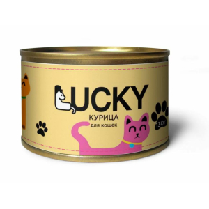Lucky консервы для кошек с курицей 130гр