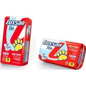 Подгузники LUXSAN Premium для животных XS 2-4 кг, (упак 18 шт)