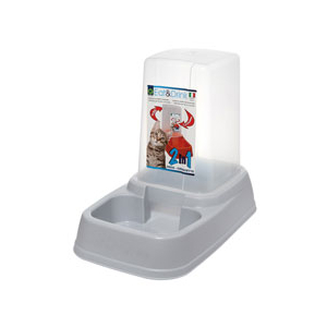 Поилка-кормушка Georplast круглая пластиковая универсальная, 3,7 л