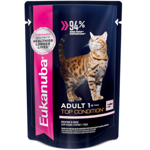 Eukanuba CAT ADULT SALMON влажный корм для кошек (лосось) 85гр