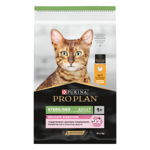 Purina Pro Plan Корм сухой для стерилизованных кошек (курица), 10кг