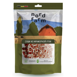 Лакомства для собак Суши из мраморной утки NORD FARM 90г