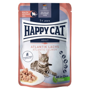 Happy Cat Culinary Meat in Sauce AtlantikLachs Мясные кусочки в соусе из атлантического лосося для кошек, 85 гр