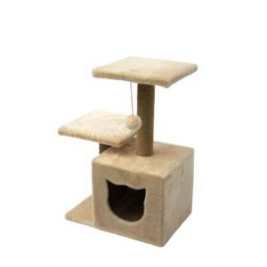 Alpha Домик когтеточка с двумя платформами для кошек, 65см