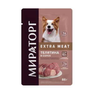 Мираторг Extra Meat влажный корм для взрослых собак всех пород соус (телятина) 85г