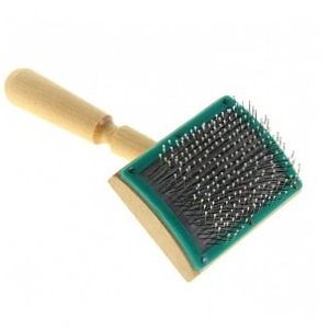 For Friends Щетка деревянная с каплей и рамкой для питомца (средняя), 70х50мм