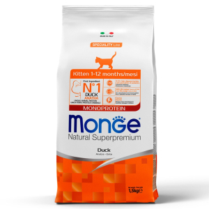 Monge Cat Speciality Line Monoprotein сухой корм для котят и беременных кошек, из утки 1,5кг