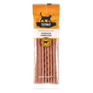 TitBit лакомство для кошек колбаски сливочные золотая коллекция 30г