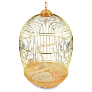 Клетка для птиц круглая, золото, 480*765мм